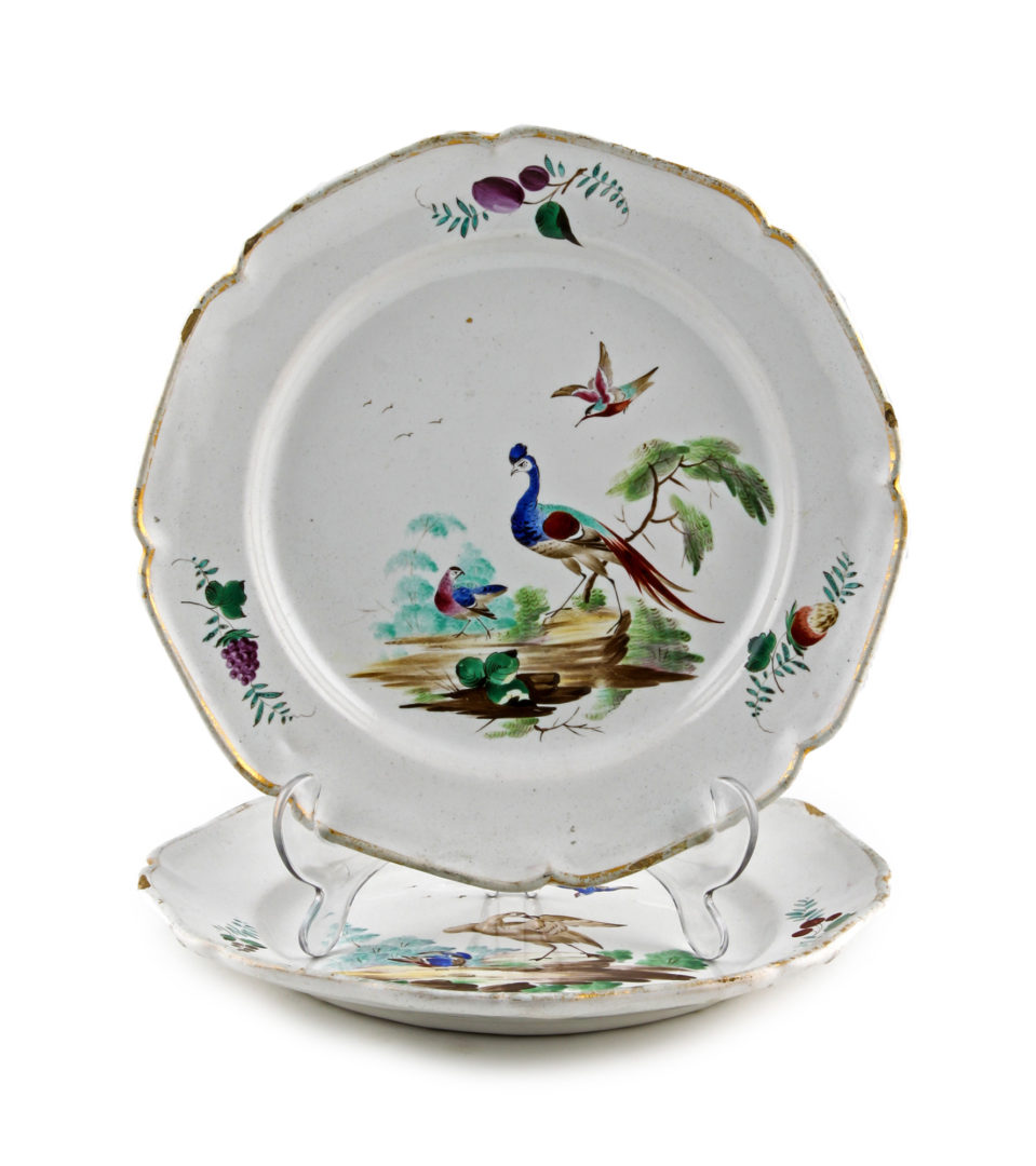 Identifying Duvivier’s birds on two Sceaux faience plates